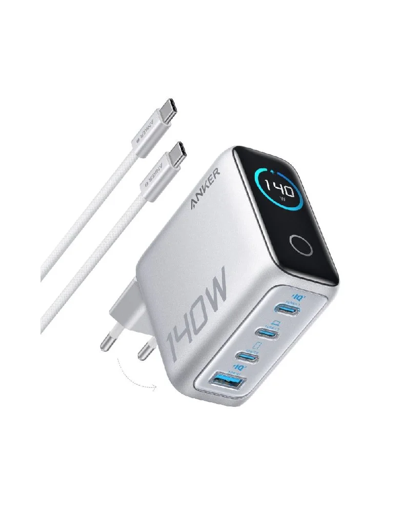 Anker Charger (140W, 4-Port, PD 3.1) with USB-C Cable