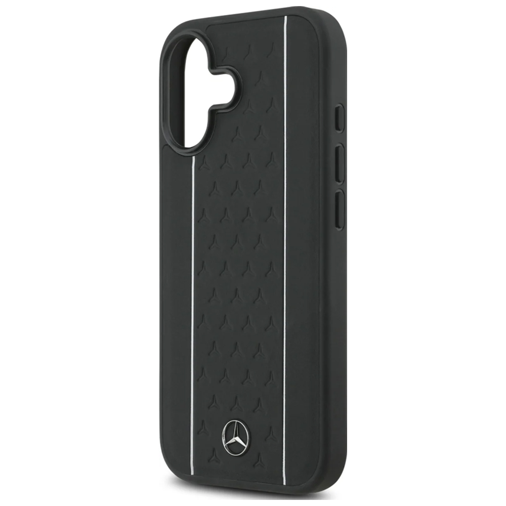 002 Mercedes-Benz Genuine Leather Star Pattern MagSafe Case for iPhone 17 - Image 1