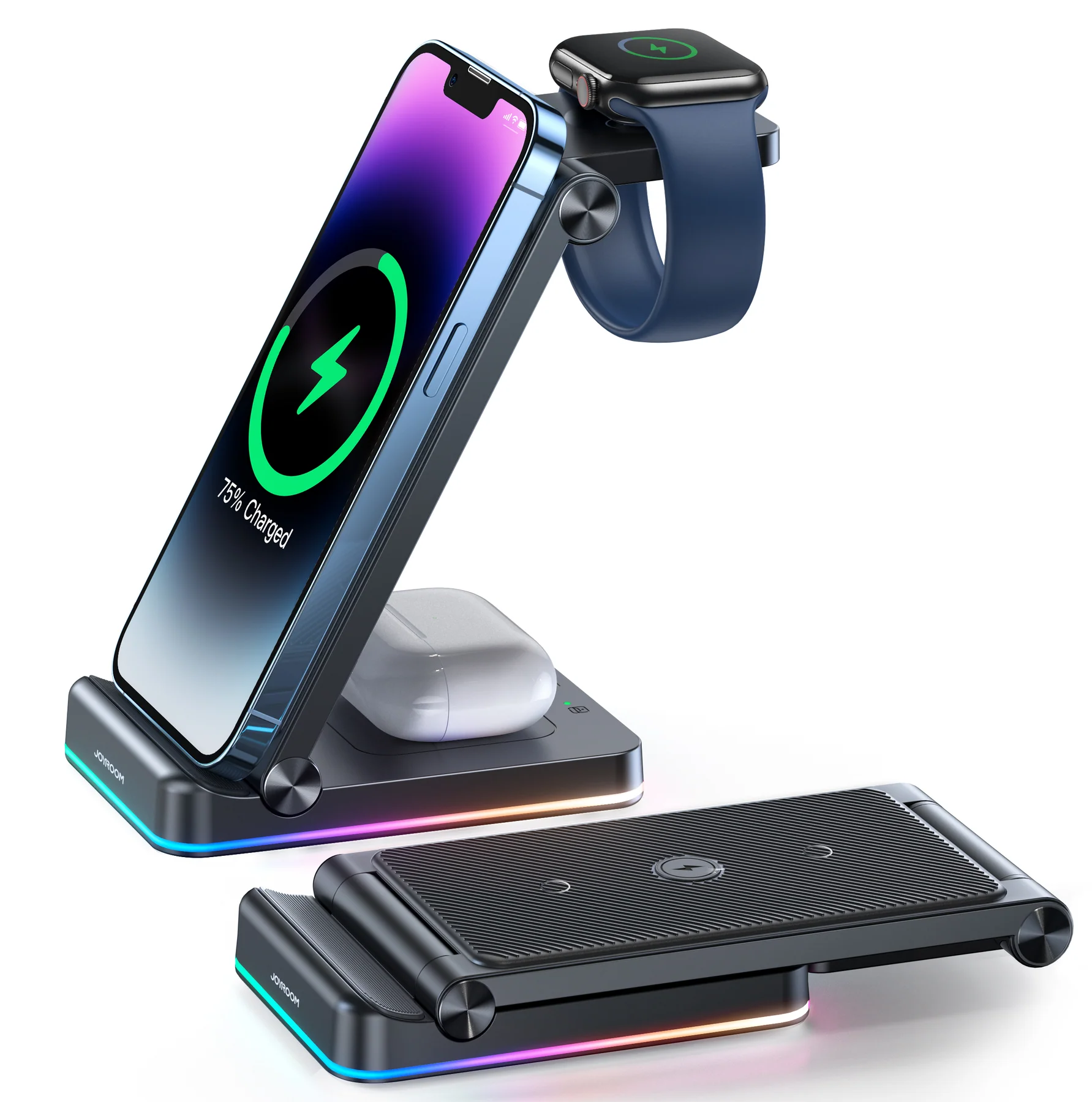 JR-WQN01 JOYROOM 3-in-1 Foldable Wirless Charging Station - Image 1