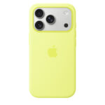 apple silicon cover for iphone 17 pro neon yellow
