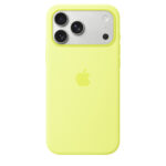 apple silicon cover for iphone 17 pro max neon yellow