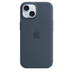 silicon cover for iPhone 15 storm blue