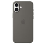 apple silicon cover for iphone 16 stone grey