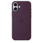 apple silicon cover for iphone 16 plus plum