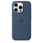 apple silicon cover for iphone 16 pro max denim