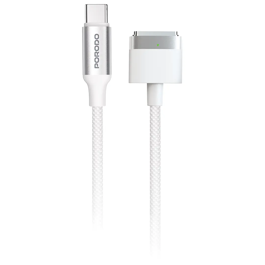 PDCBL0040WH Porodo USB-C to MagSafe 3 Fast Charging Cable - White - Image 1