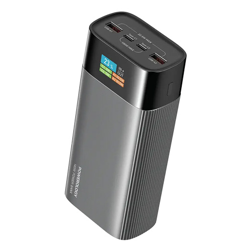 PPBCHA87GY Powerolgy VoltEdge 145W 40000 mAh Powerbank With TFT Display - Grey - Image 1