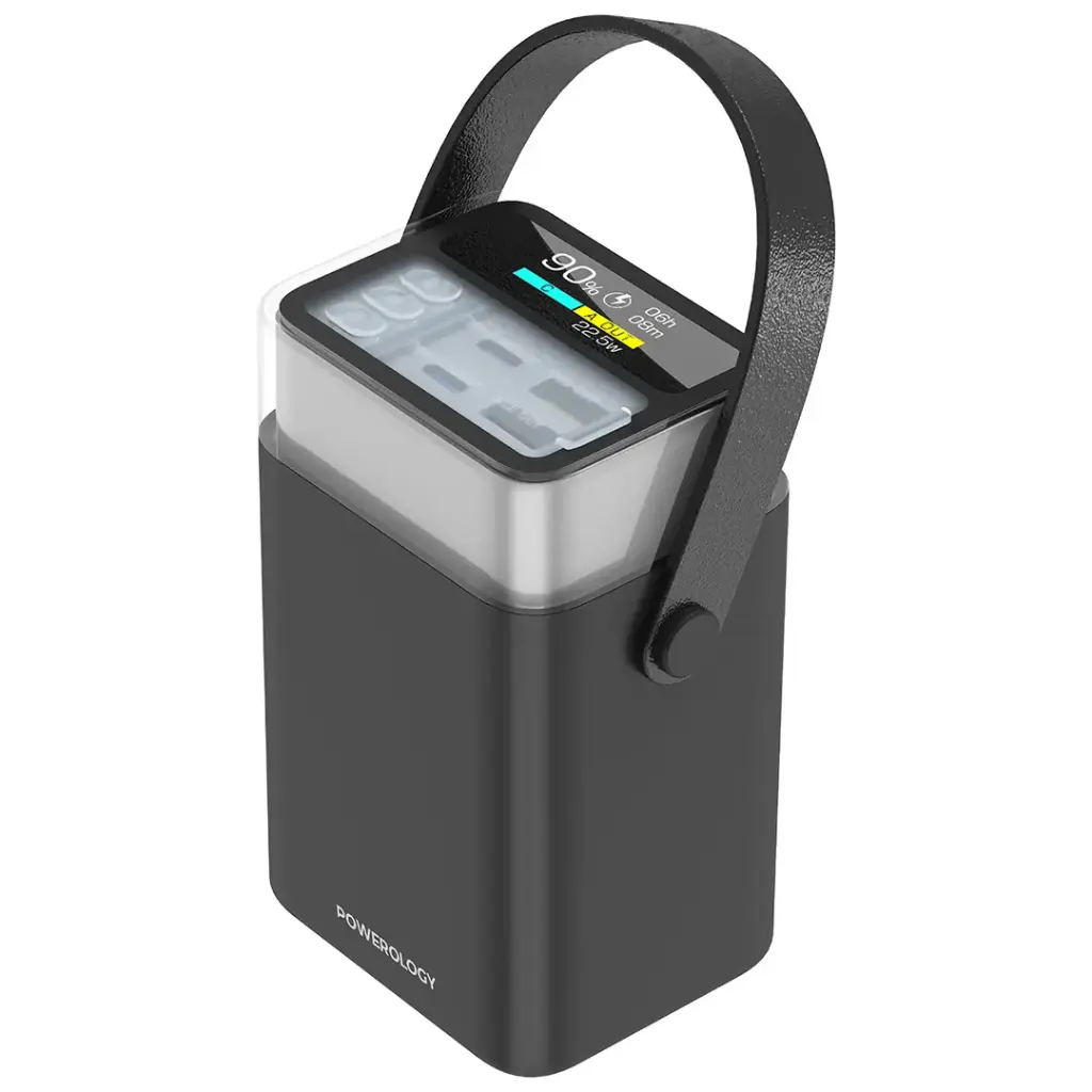 PPBCHA92BK Powerology Halo Beam POWER BANK 40000mAh - Black - Image 1