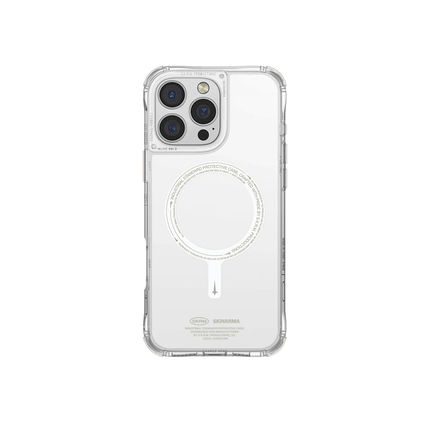 SK-2024IPP69-SDOGLOW-GRN Skinarma Saido clear with night glow for 16 pro max - Image 1