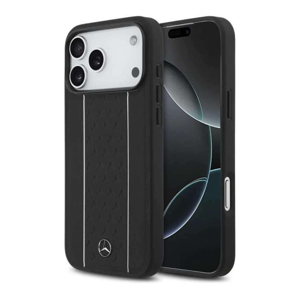 cb55d17cab33 Mercedes-Benz Leather Star Pattern and Stripes MagSafe Case for iPhone 17 Pro Max - Image 1