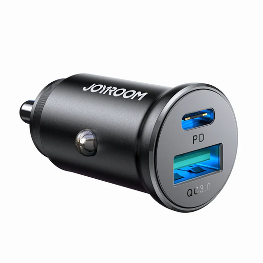 jr-ccn05 JOYROOM 30W mini metal fast car charger - Image 1