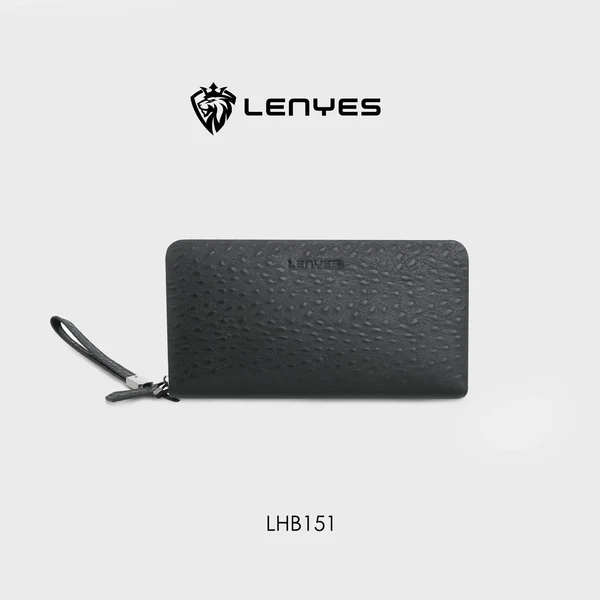 lhb1501 lenyes ostrich clutch bag - Image 1