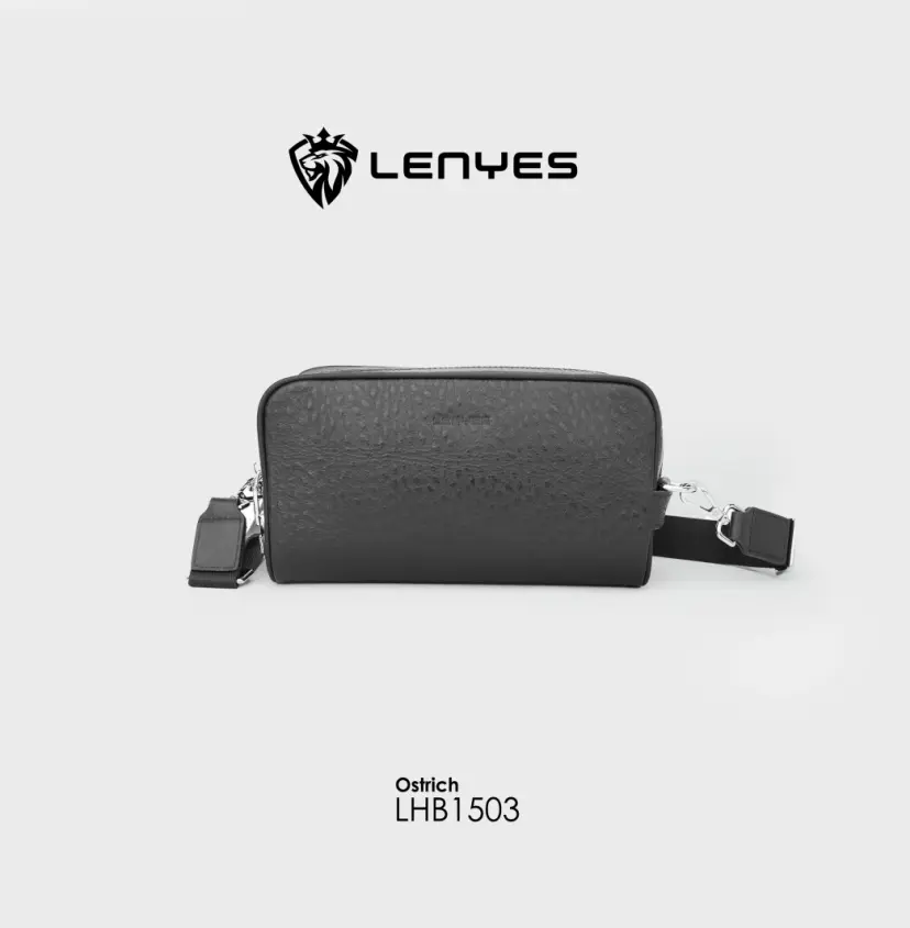 lhb1503 lenyes ostrich crossbody bag - Image 1