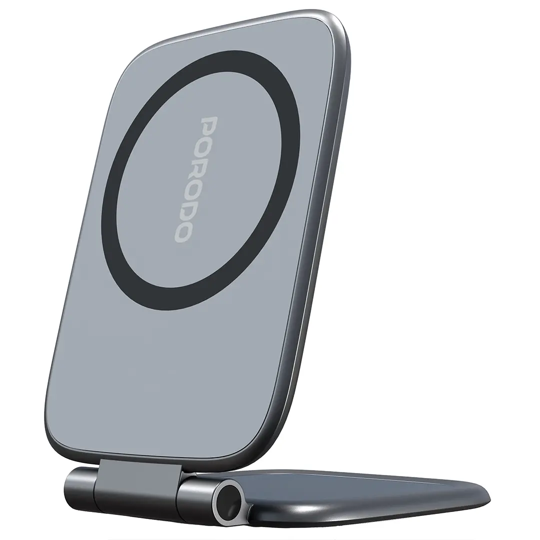 pdmddph9bk Porodo Magnifold Ultra-Slim Phone Holder - Black - Image 1