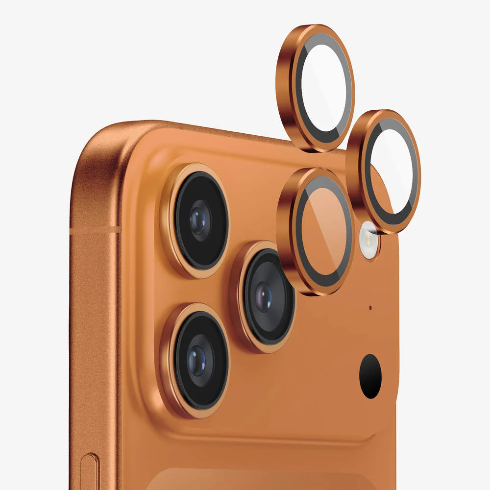 tg-lens-17p-org lens protector for 17 pro max / 17 pro orange - Image 1