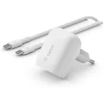 Belkin BoostCharge USB-C Wall Charger 20W, USB-C PD + 1M USB-C to USB-C Cable