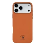 POLO SIMON LEATHER MAGSAFE CASE IPHONE17 PRO - ORANGE