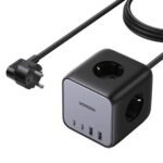 Ugreen cube power strip 65W USB / USB C + 3x AC socket black